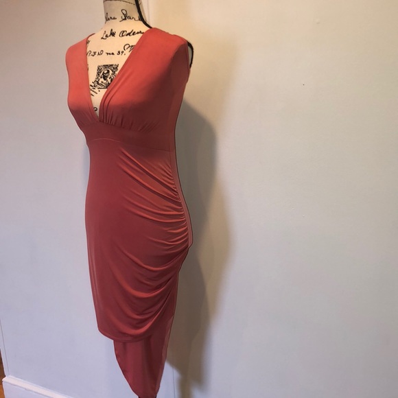 Charlotte Russe Silky Peach Dress - Picture 7 of 11